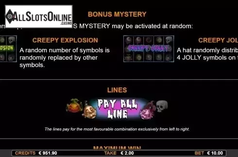 Mystery Bonus screen