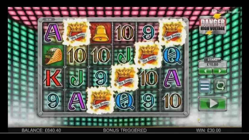 Danger High Voltage slot screenshot 2