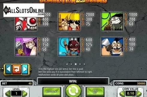 Screen9. Demolition Squad from NetEnt