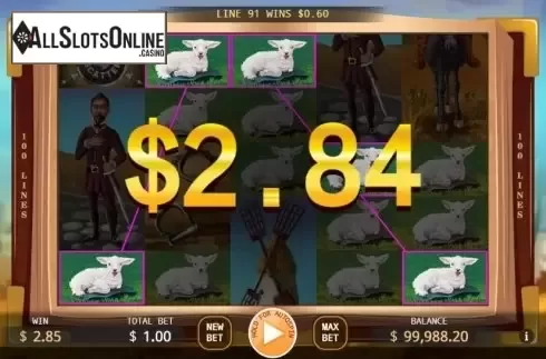 Win screen 3. Don Quixote from KA Gaming