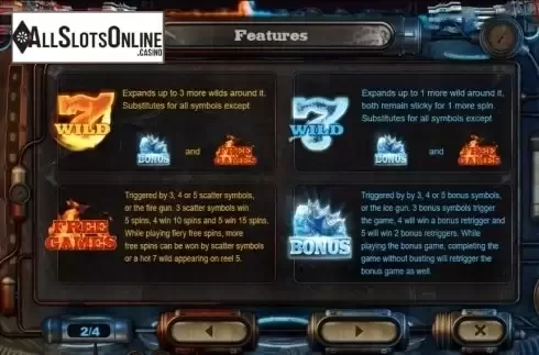 Paytable 2. Fire vs. Ice from Pariplay