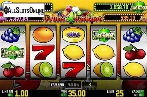 Free spins. Fruits 4 Jackpot HD from World Match