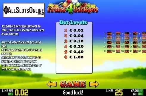 Winlines. Fruits 4 Jackpot HD from World Match