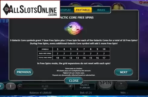 Features screen 3. Fruity Way from Nucleus Gaming