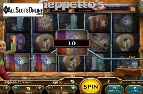 Win Screen. Geppetto's Toy Shop from Nucleus Gaming