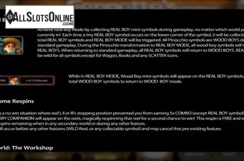 Features. Geppetto's Toy Shop from Nucleus Gaming