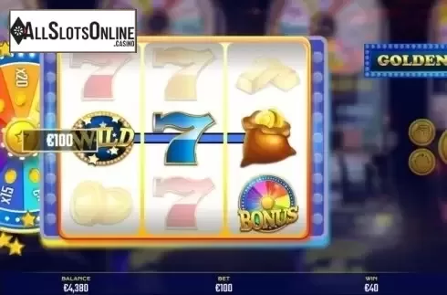 Bonus Wheel Win Screen. Golden Wheel (Golden Hero) from Golden Hero