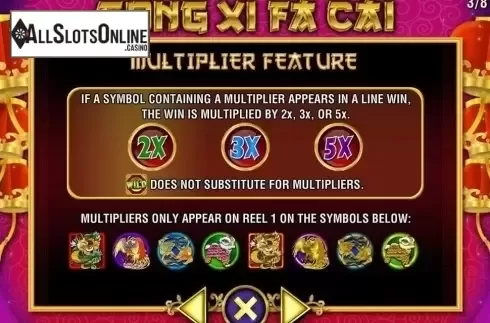 Paytable 2. Gong Xi Fa Cai (IGT) from IGT