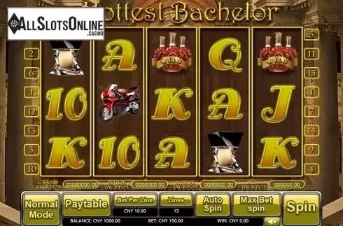 Reels screen. Hottest Bachelor from Aiwin Games