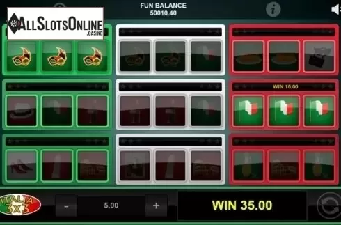 Win Screen 3. Italia 3x3 from 1X2gaming