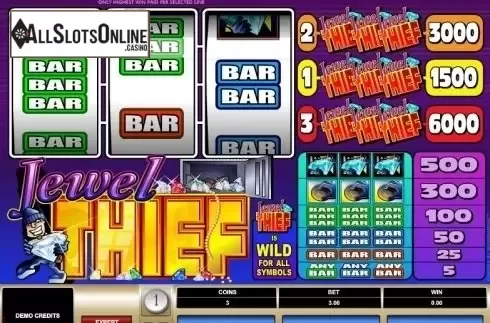Reel Screen. Jewel Thief from Microgaming