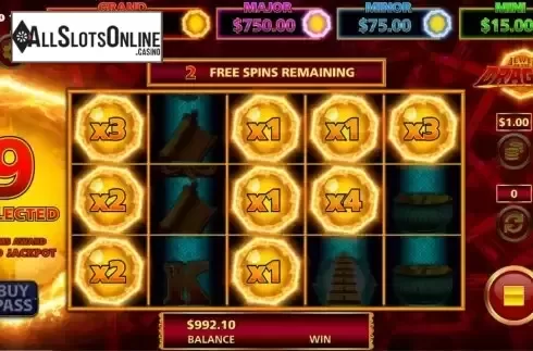 Hold & Spin feature game screen