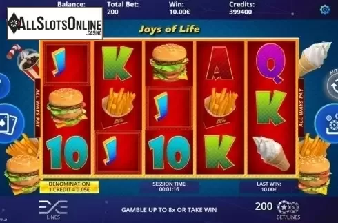Win Screen. Joys of Life from DLV