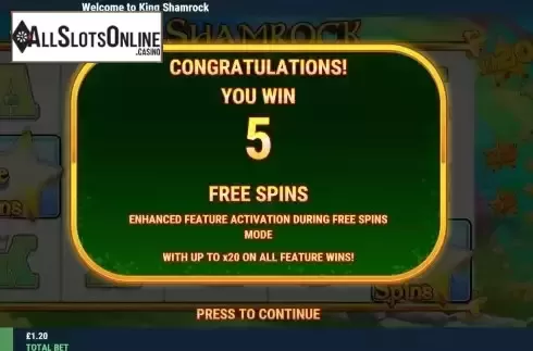 Free Spins screen 2
