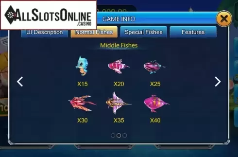Paytable 2. Lets Shoot from Dragoon Soft