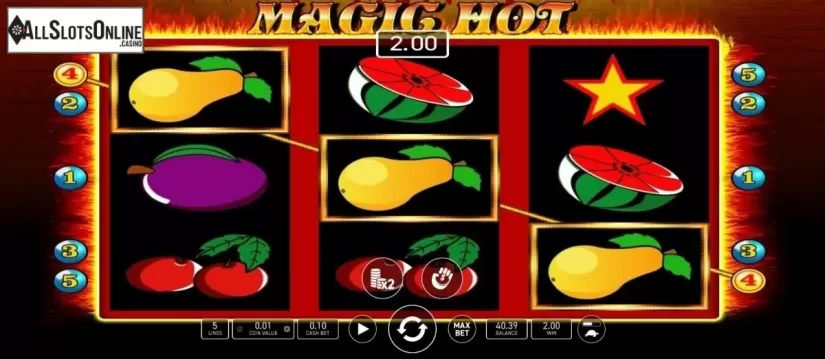 Win Screen. Magic Hot from Wazdan