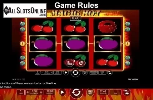 Game Rules. Magic Hot from Wazdan