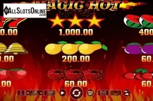 Paytable. Magic Hot from Wazdan