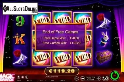 Free spins. Total win. Magic Rewards from Ainsworth