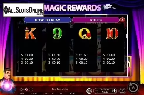Paytable 3. Magic Rewards from Ainsworth
