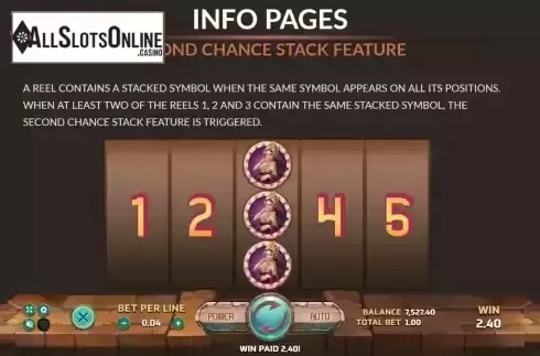 Stack Feature screen