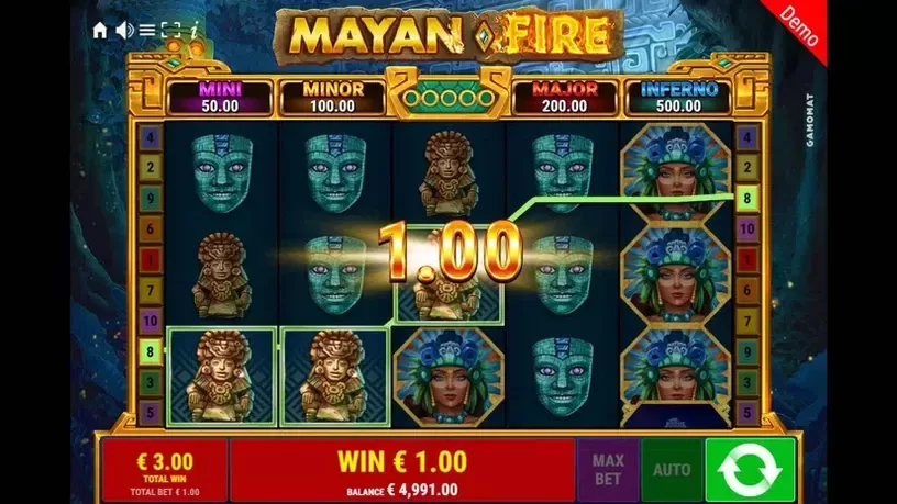 Mayan Fire slot screenshot 5