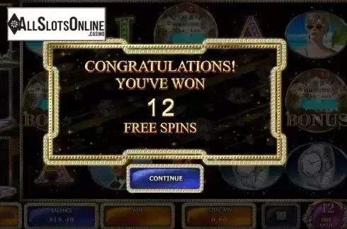 Free Spins Win Screen