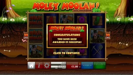Moley Moolah slot screenshot 3