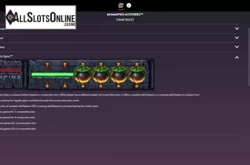 Matrix spins screen