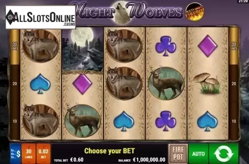 Reel Screen. Night Wolves RHFP from Gamomat