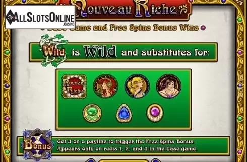 Rules. Nouveau Riche from IGT