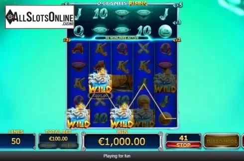 Win Screen 2. Oceanus Rising from Playtech