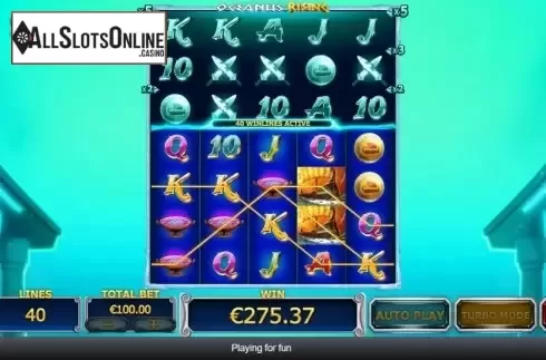 Win Screen 1. Oceanus Rising from Playtech