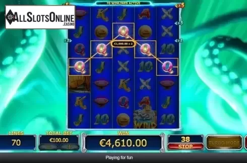 Win Screen 4. Oceanus Rising from Playtech