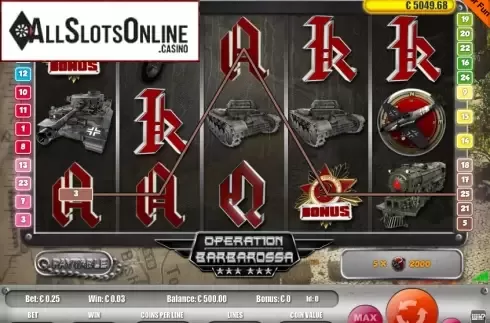 Screen3. Operation Barbarossa from Portomaso Gaming