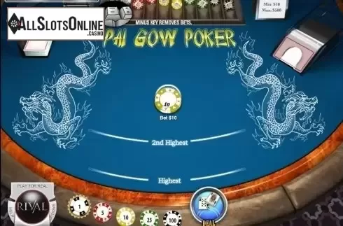 Game Screen 1. Pai Gow Poker (Rival) from Rival Gaming