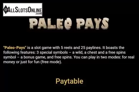 Paytable 1
