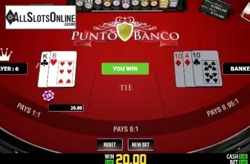 Win screen 2. Punto Banco Privee (World Match) from World Match