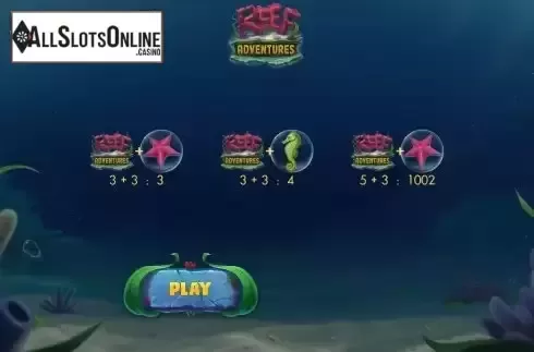 Paytable screen