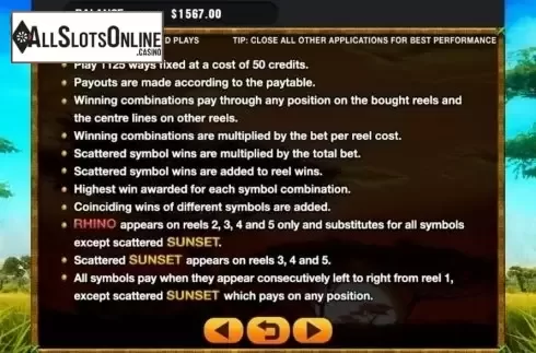 Game Rules. Rhino from GMW