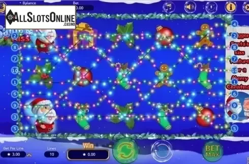 Game Workflow screen (Betway). Santa's Kiss from Booming Games
