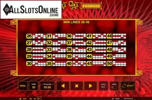 Paylines screen 2. Scat Cat Fortune from High Flyer Games