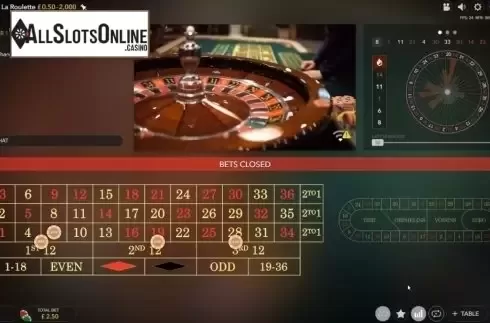 Game Screen. Shangri La Roulette from Evolution Gaming