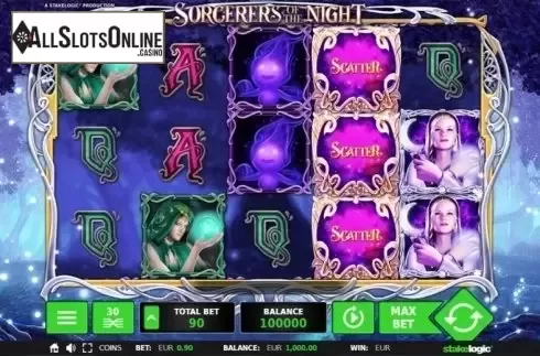 Game Workflow screen. Sorcerers of the Night from StakeLogic