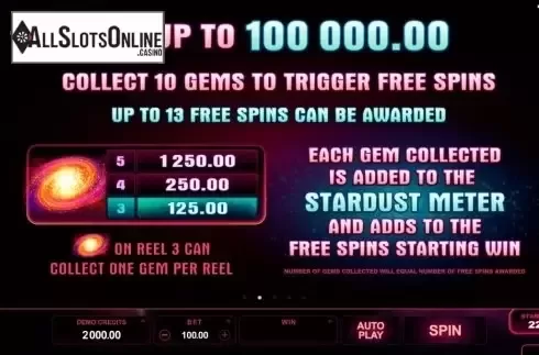 Screen4. Star Dust (Microgaming) from Microgaming