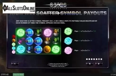 Screen7. Stars Awakening from Playtech