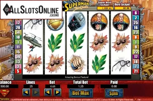 Screen4. Superman Jackpots from Amaya
