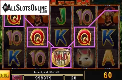 Win Screen. Temple of the Sun from Noble Gaming