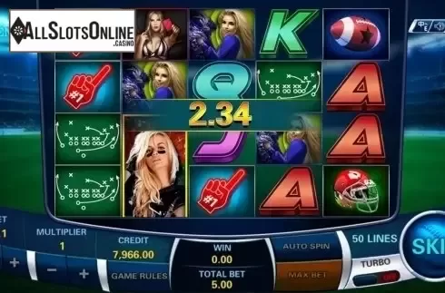 Win Screen. Touchdown Hottie from XIN Gaming