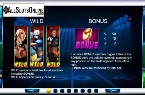 Features. Touchdown Hottie from XIN Gaming